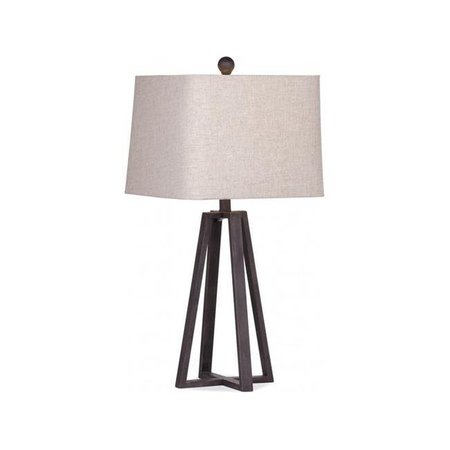 BASSETT MIROR CO INC Bassett Mirror L3015T Denison Table Lamp; Rustic Bronze - 13 x 13 x 27 in. L3015T